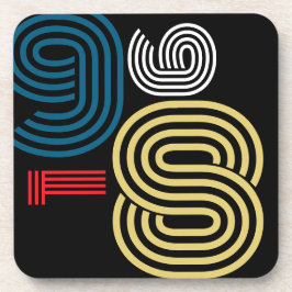 Posavasos Vintage 1986 Retro Stripe Abstract 40th Birthday 