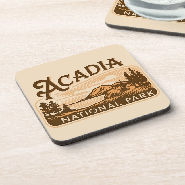Posavasos Vintage Acadia National Park Bar Harbour (Lado Izquierdo)