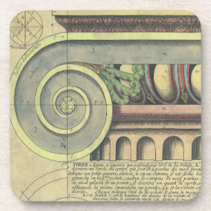 Posavasos Vintage Architecture; Capital Volute by Vignola