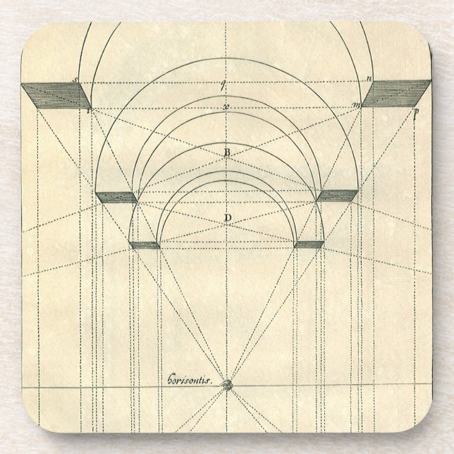 Posavasos Vintage Architecture, Renaissance Arch Perspective (Frente)