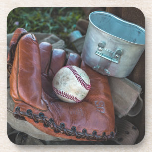 Posavasos Vintage Baseball Mit y Ball Baseball Glove Amer