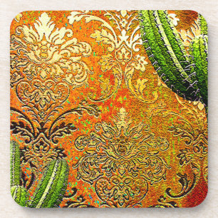 Posavasos Vintage Chinese Cactus Motif