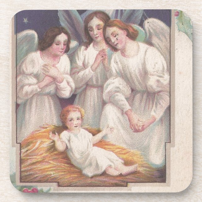 Posavasos Vintage Christmas Angels (Frente)