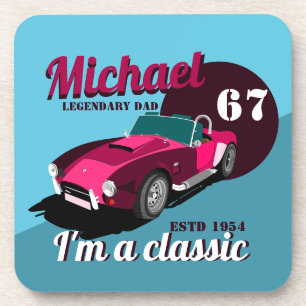 Posavasos Vintage clásico antiguo coche legendario nombre de