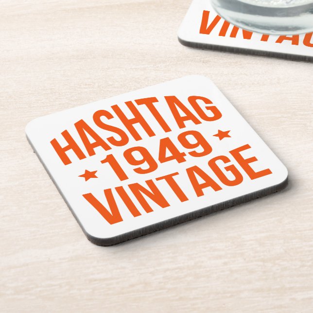 Posavasos Vintage de hashtag de 1949 (Lado Izquierdo)