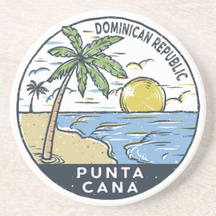 Posavasos Vintage de Punta Cana República Dominicana