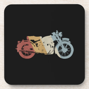 Posavasos Vintage estilo retro de motocicleta