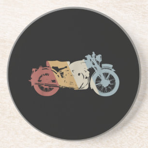 Posavasos Vintage estilo retro de motocicleta
