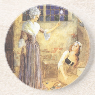Posavasos Vintage Fairy Tale Cinderella with Fairy Godmother