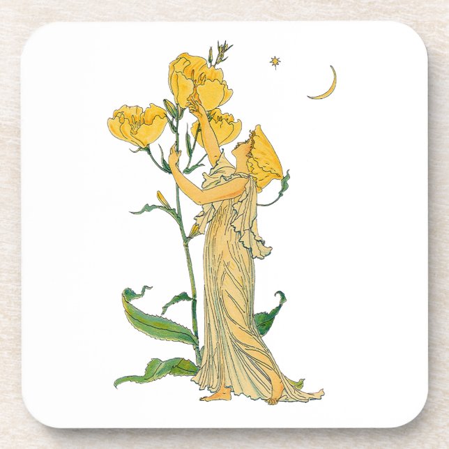 Posavasos Vintage Fairy Tale, Evening Primrose, Walter Crane (Frente)