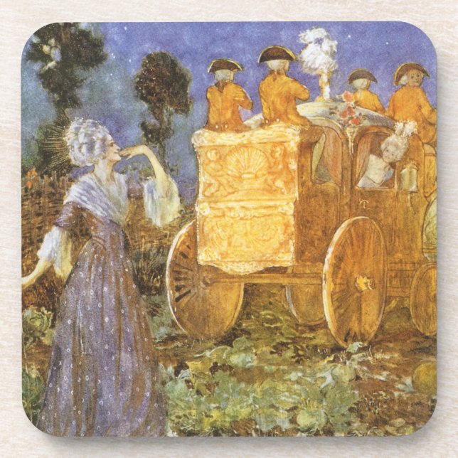 Posavasos Vintage Fairy Tales Cinderella and Fairy Godmother (Frente)