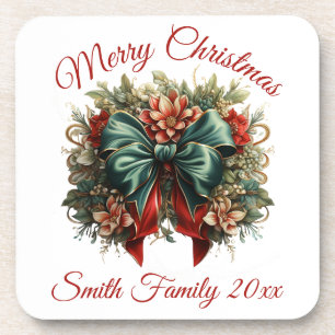 Posavasos Vintage Floral Festividad de la montaña dura de pl