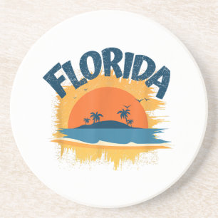 Posavasos Vintage Florida Retro Tee Design Sunshine