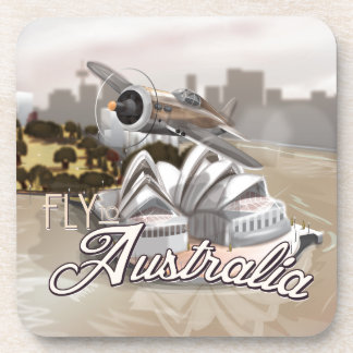 Posavasos Vintage Fly To Australia