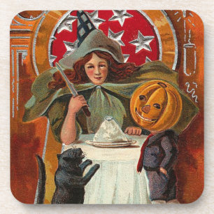 Posavasos Vintage Halloween Wasting Spell con varita