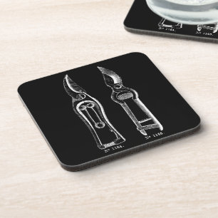 Posavasos VINTAGE ILUSTRACION blanco Pruners Black S Coaster