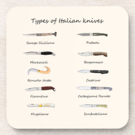 Posavasos Vintage Italian Knives Pattern