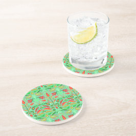 Posavasos Vintage: Jardín Floral Art Nouveau