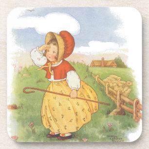 Posavasos Vintage Little Bo Peep Rima Infantil de Mother Goo