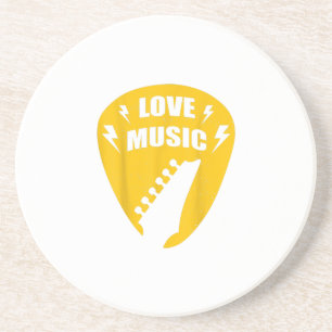 Posavasos Vintage Love Guitar Music Lover Gift
