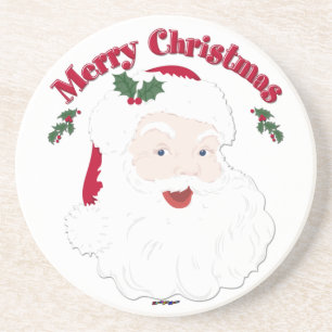 Posavasos Vintage Merry Christmas Santa