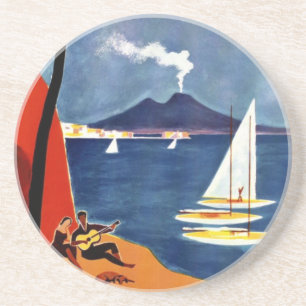 Posavasos Vintage Napoli Travel Love Romance