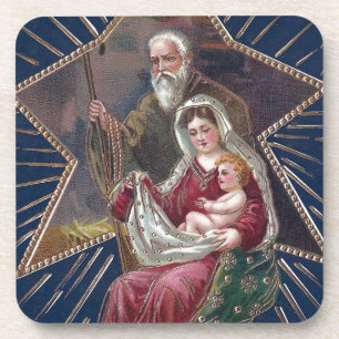 Posavasos Vintage Navidades de María Religiosa y Niño Jesús