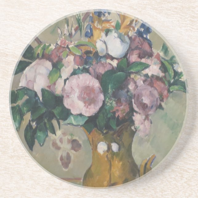 Posavasos Vintage Paul Cezanne Vase de flores (Frente)