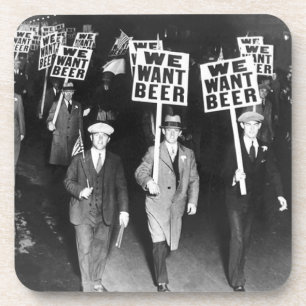 Posavasos Vintage queremos protesta de la prohibición de la