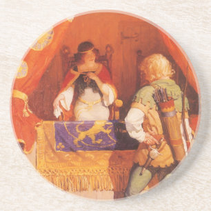 Posavasos Vintage Robin Hood conoce a Maid Marian por NC Wye