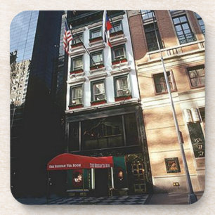 Posavasos Vintage ruso New York City del sitio del té de lo