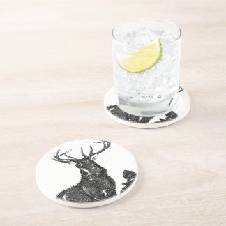 Posavasos Vintage Rustic Deer Stag Buck Man Cave