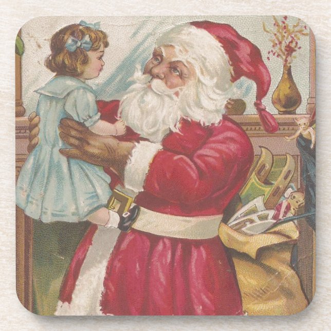 Posavasos vintage Santa (Frente)
