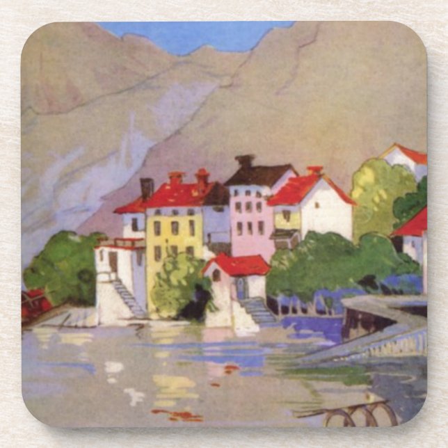 Posavasos Vintage Seaside Village Turismo de Italia (Frente)