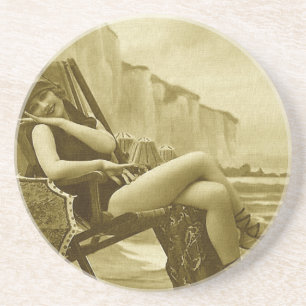 Posavasos Vintage Sepia Baño Belleza