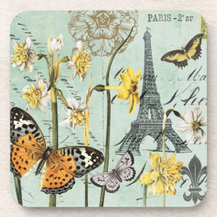 Posavasos Vintage Springtime en París Torre Eiffel