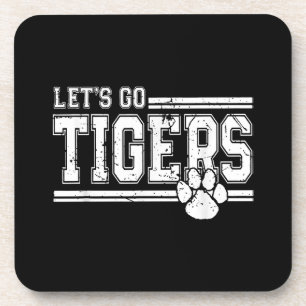 Posavasos Vintage Tigers School Sports Name Retro