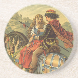 Posavasos Vintage Victorian Fairy Tale, Brother and Sister