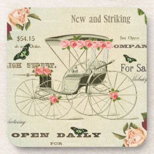 Posavasos vintage victorianos femeninos con flores
