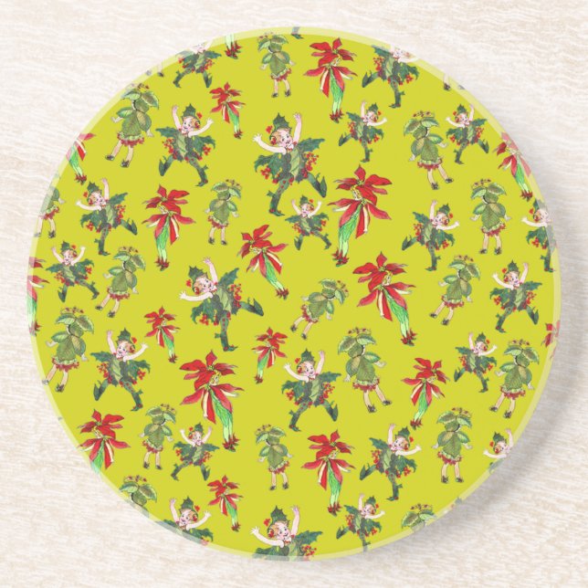 Posavasos Vintage Xmas Pixies (Frente)