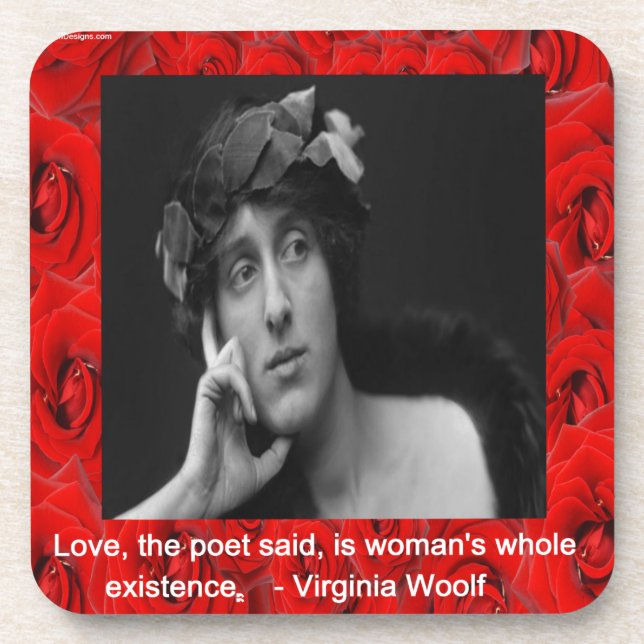 Posavasos Virginia Woolf & Love Quote (Frente)