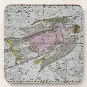 Posavasos Virgo, "de un atlas celestial", pub. en 1822 (col