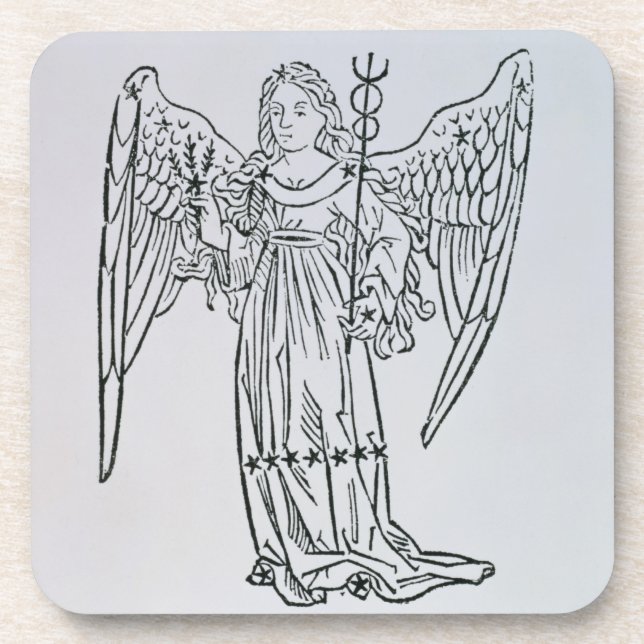 Posavasos Virgo (la Virgen) un ilustracion del 'Poeti (Frente)