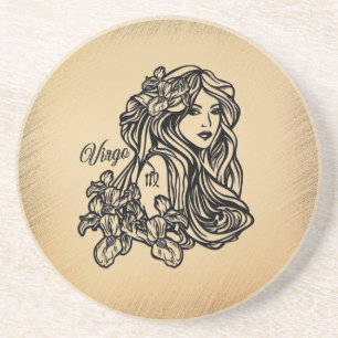 Posavasos Virgo Zodiaco con Aspecto Antiguo