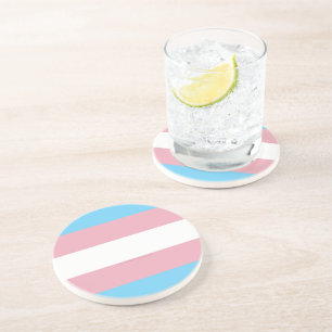 Posavasos Visibilidad de la bandera del orgullo transgénero 