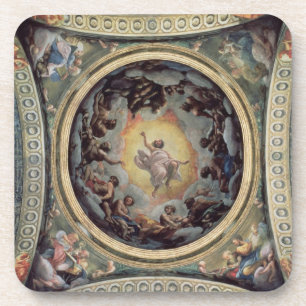 Posavasos Vision de St. John en Patmos, 1520-23 (fresco)