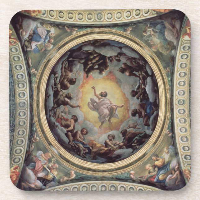 Posavasos Vision de St. John en Patmos, 1520-23 (fresco) (Frente)