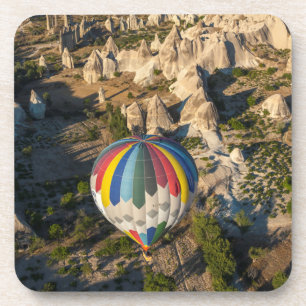 Posavasos Vista aérea de globos aerostáticos, Capadocia