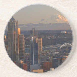 Posavasos Vista aérea del horizonte 2 de la ciudad de