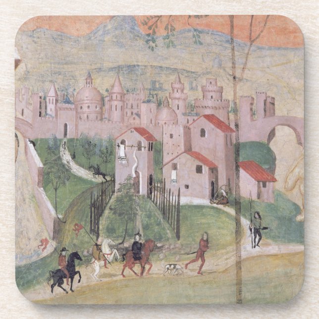 Posavasos Vista de la ciudad de Prato, detalle de la (Frente)